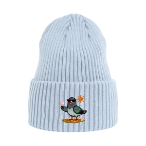 Haftowana czapka beanie - WAKACYJNY GOŁĄB
