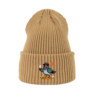 Haftowana czapka beanie - WAKACYJNY GOŁĄB
