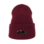 Haftowana czapka beanie - ŚPIĄCY KOTEK CZARNY