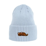 Haftowana czapka beanie - ŚPIĄCY KOTEK RUDY
