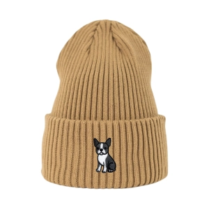 Haftowana czapka beanie - BOSTON TERRIER