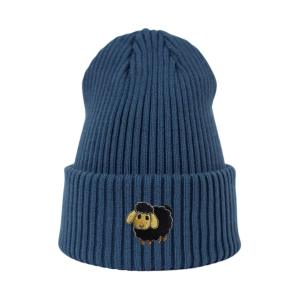 Haftowana czapka beanie - CZARNA OWCA