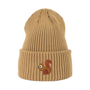 Haftowana czapka beanie - WIEWIÓRKA