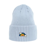 Haftowana czapka beanie - TĘCZA