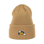 Haftowana czapka beanie - TĘCZA