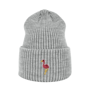 Haftowana czapka beanie - FLAMING