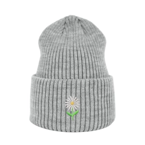 Haftowana czapka beanie - STOKROTKA