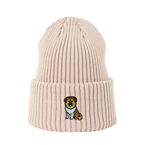 Haftowana czapka beanie - OWCZAREK KAUKASKI