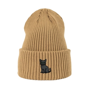Haftowana czapka beanie - KOT ROSYJSKI