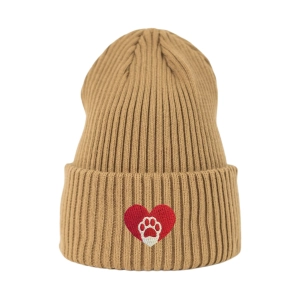 Haftowana czapka beanie - KOCIA ŁAPKA