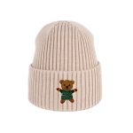 Haftowana dziecięca czapka beanie - ZIMOWY MIŚ