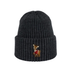 Haftowana dziecięca czapka beanie - ZIMOWY JELONEK (w sweterku)