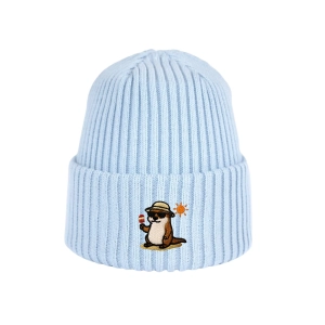 Haftowana dziecięca czapka beanie - WAKACYJNA WYDRA