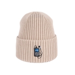 Haftowana dziecięca czapka beanie - SZARA MP3