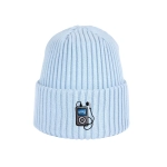 Haftowana dziecięca czapka beanie - SZARA MP3