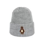 Haftowana dziecięca czapka beanie - NIEDŹWIADEK/MIŚ
