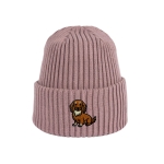 Haftowana dziecięca czapka beanie - JAMNIK DŁUGOWŁOSY