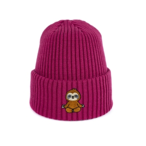 Haftowana dziecięca czapka beanie - LENIWIEC