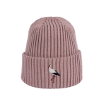 Haftowana dziecięca czapka beanie - BOCIAN