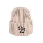 Haftowana dziecięca czapka beanie - KROWA BAJKA