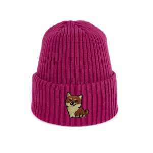 Haftowana dziecięca czapka beanie - SHIBA INU BAJKA