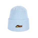 Haftowana dziecięca czapka beanie - ŚPIĄCY JAMNIK