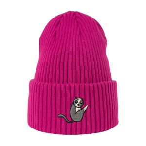 Haftowana czapka beanie - KOTEK W KĄPIELI