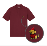 Męska haftowana koszulka polo ZIMOWY GOLDEN RETRIEVER
