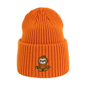Haftowana czapka beanie - LENIWIEC