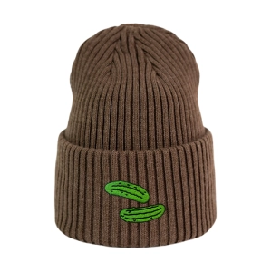 Haftowana czapka beanie - OGÓRKI
