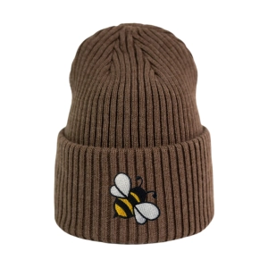 Haftowana czapka beanie - PSZCZOŁA