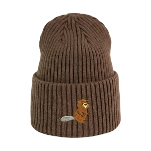 Haftowana czapka beanie - BÓBR