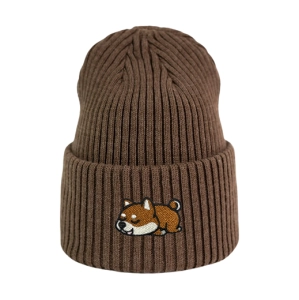 Haftowana czapka beanie - ŚPIĄCY SHIBA INU/AKITA