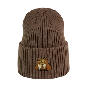Haftowana czapka beanie - KAPI-PARA (KAPIBARY)