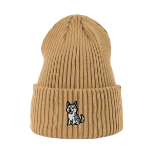 Haftowana czapka beanie - HUSKY KLASYK