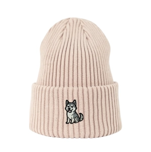 Haftowana czapka beanie - HUSKY KLASYK