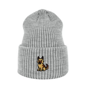 Haftowana czapka beanie - OWCZAREK NIEMIECKI (WILCZUR)
