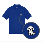 Męska haftowana koszulka polo BICHON FRISE / BOLOŃCZYK