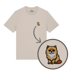 Haftowany T-shirt KOT PERSKI RUDY