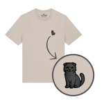 Haftowany T-shirt KOT SZKOCKI ZWISŁOUCHY