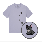 Haftowany T-shirt BULDOG FRANCUSKI SZARY