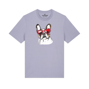 Koszulka z nadrukiem BULDOG FRANCUSKI W OKULARACH (SERDUSZKA)