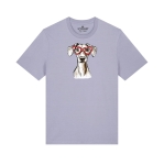 Koszulka z nadrukiem WHIPPET/ CHARCIK WŁOSKI W OKULARACH (SERDUSZKA)