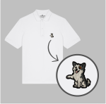 Męska haftowana koszulka polo PIES KUNDELEK ŁAPA