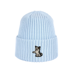 Haftowana dziecięca czapka beanie - PIES KUNDELEK ŁAPA