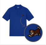 Męska haftowana koszulka polo PIES KUNDELEK PRZECIĄGANKO