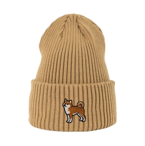 Haftowana czapka beanie - SHIBA INU (PIESEŁ) KLASYK