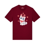 Koszulka z nadrukiem WALENTYNKOWY BIAŁY KOTEK