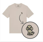 Haftowany T-shirt PUDEL BIAŁY