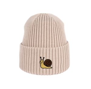Haftowana dziecięca czapka beanie - ŚLIMAK